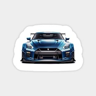 Nissan gtr r35 Front View Car Illustration T-Shirt Sticker